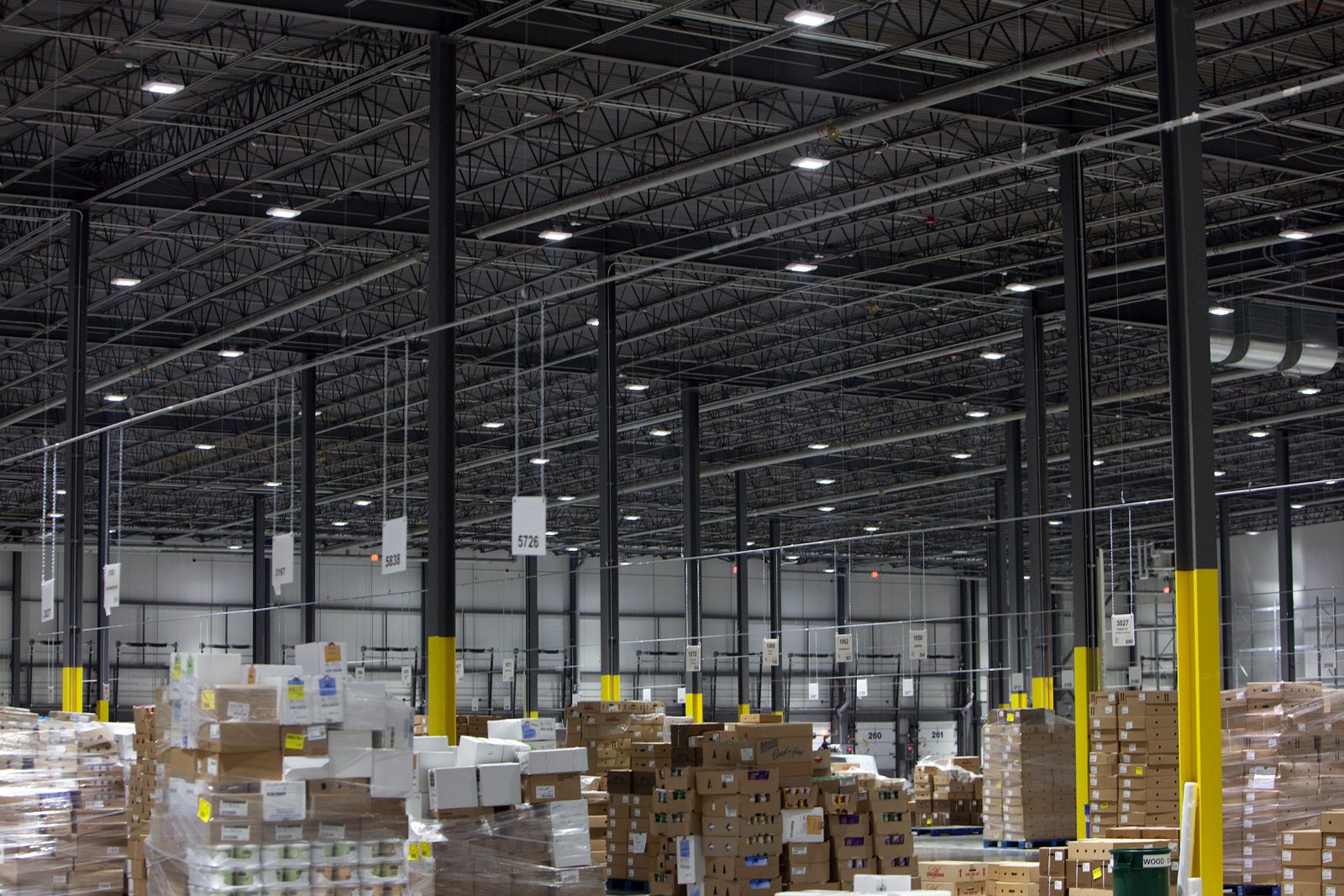 Inside a refrigerated distribution warehouse