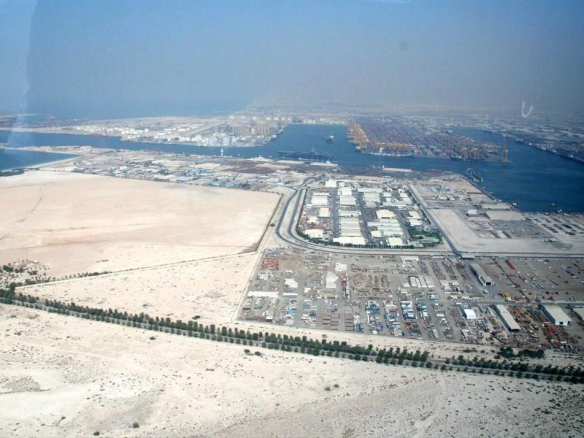 Open land beside the Jebel Ali industrial and port area, Dubai